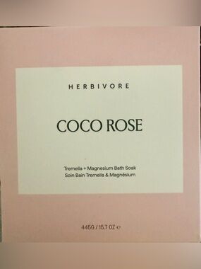 Herbivore Coco Rose Tremella + Magnesium Bath Soak - Pink Brand new